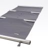 Safety cover,Dark Grey, w. roll-up and lock Welldana safe, 3,4 x 6,4