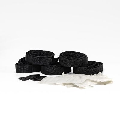 Set of 5 straps - Black  with snap closure