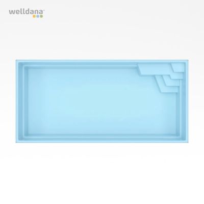 Fiber pool model Madrid 7,70 x 3,70 x 1,50 m