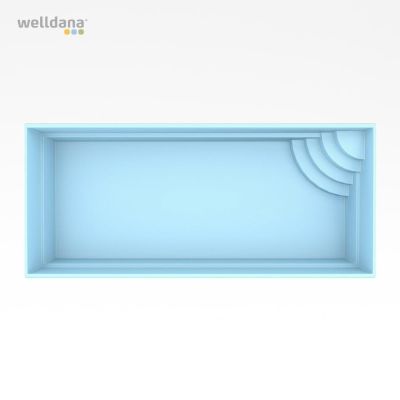 Fiber pool model Rom 7 x 3,5 x 1,5 m