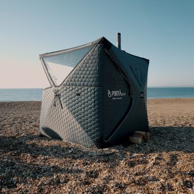 PortaSauna Hex 1.8m x 1.8m x 2.1m Includes tent, wood-burning stove, lighting set, s