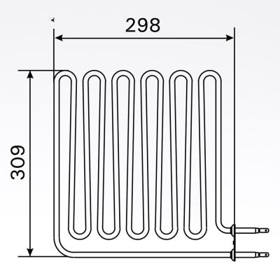 Sauna Element 2750W, 230V Vega (terminal side)