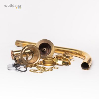 Drain/overflow for bathtub brass, with telescopic pipe