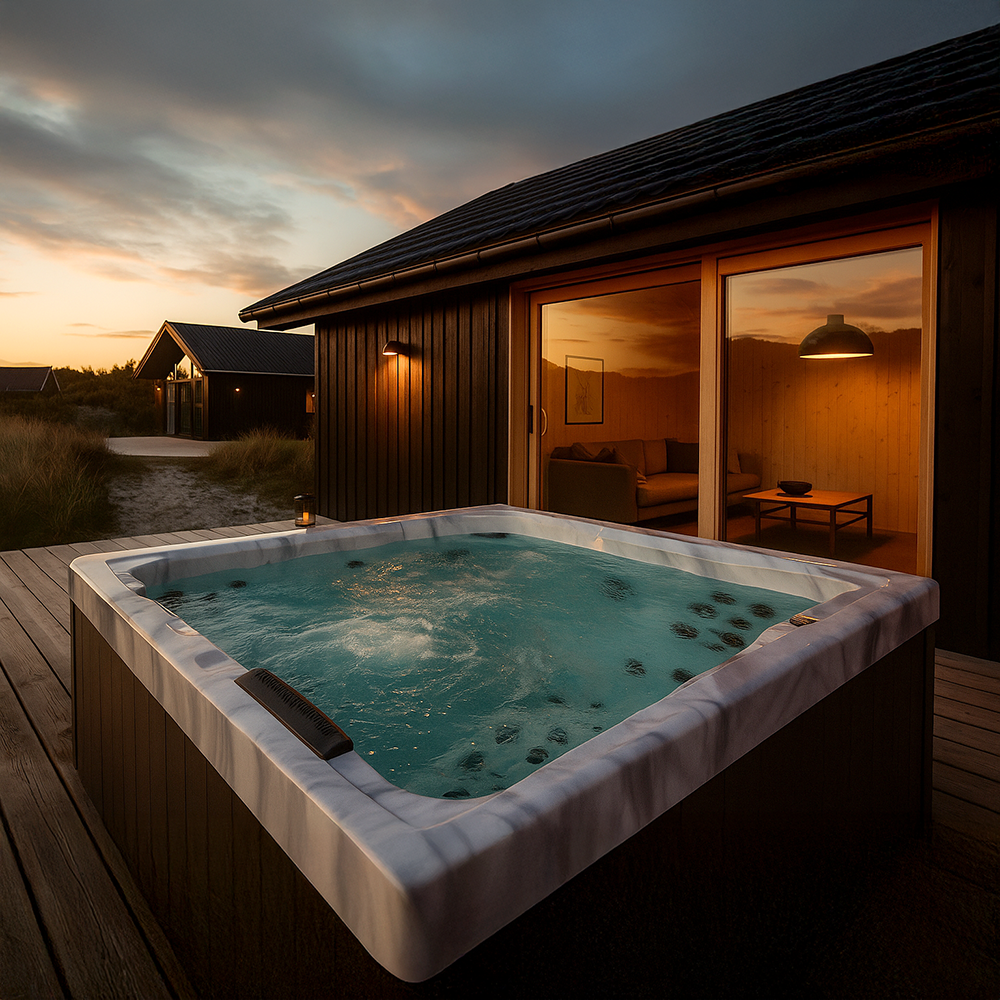 Comfortana Pro X3  Sommerhusspa NORDIC 210 x 210 x 95cm Sterling Silver